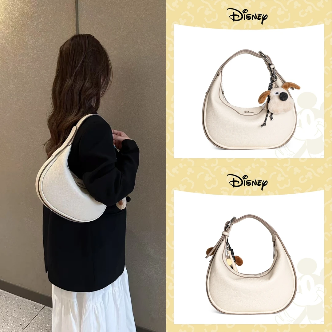 Disney/迪士尼【欧若风半月包】2025爆款女士单肩手提休闲月牙包