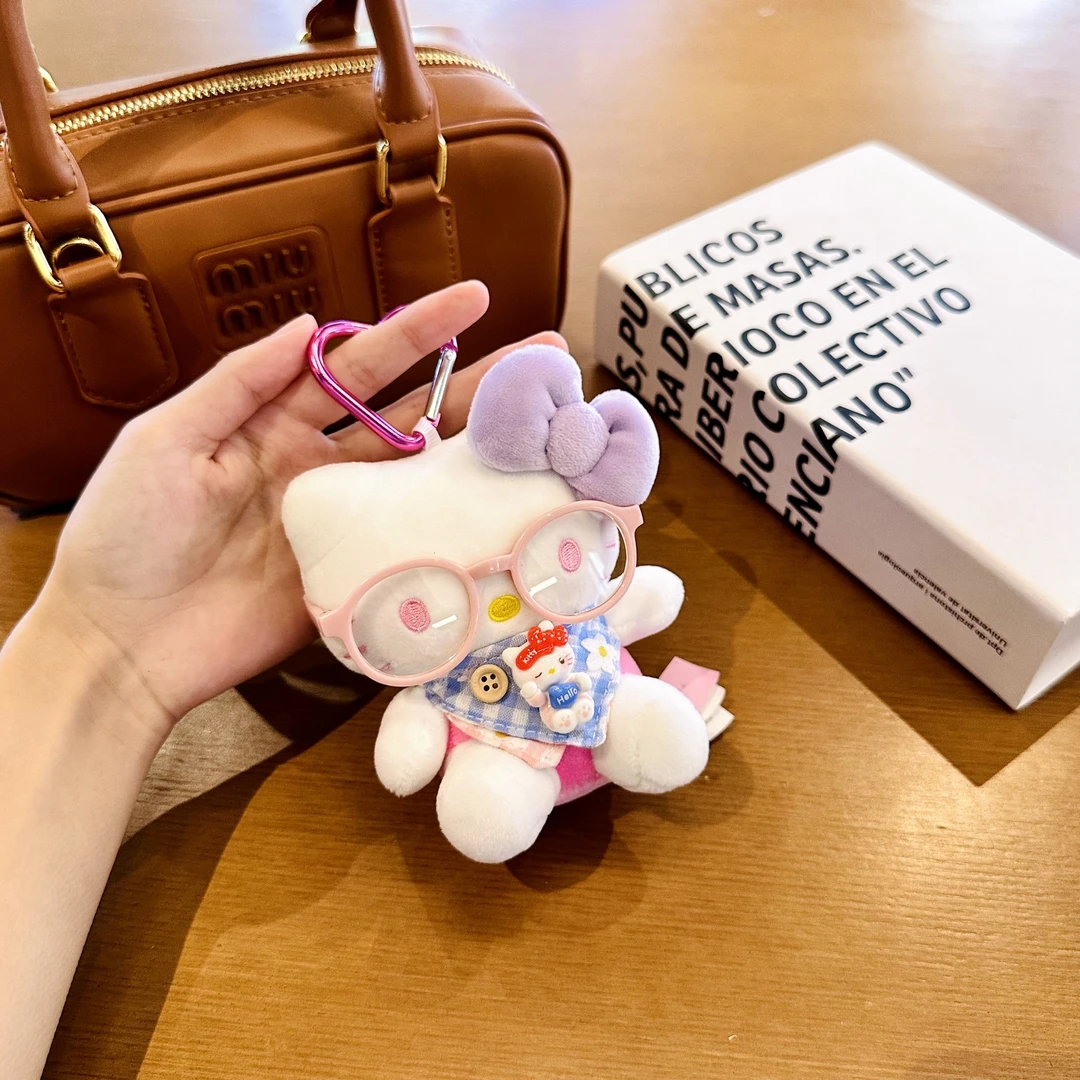 二创新款kt猫玩偶挂件毛绒玩偶公仔HelloKitty钥匙扣凯蒂猫礼物