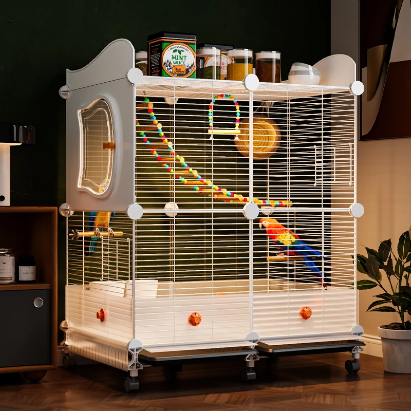 鸟笼子家用大号虎皮玄凤鹦鹉豪华别墅新型防溅洒小太阳牡丹专用笼