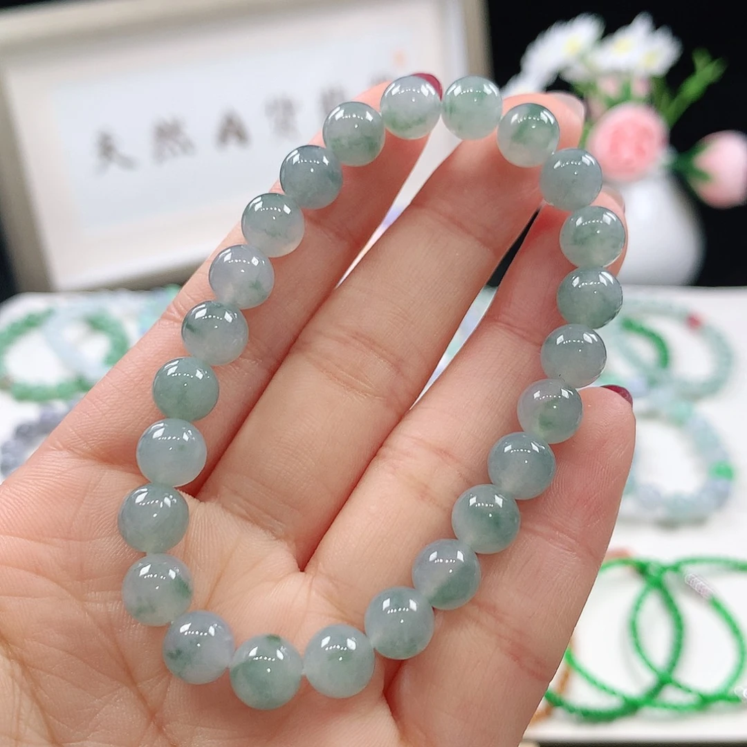 翡翠未镶嵌手链7.8mm