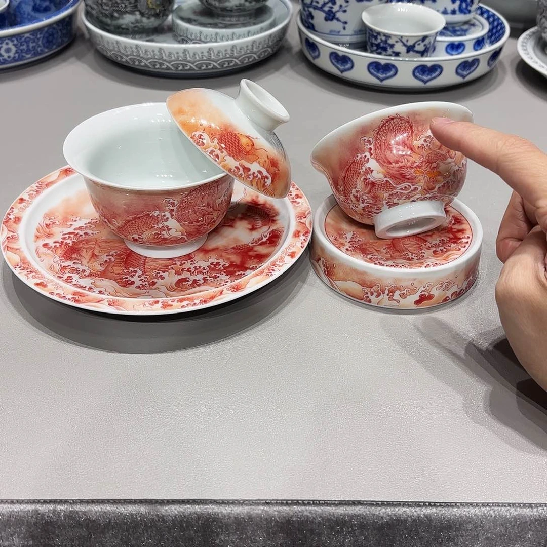 盖碗景德镇高温茶具