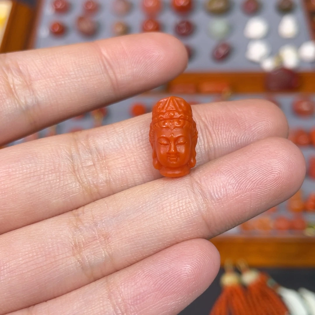 南红玛瑙未镶嵌观音头