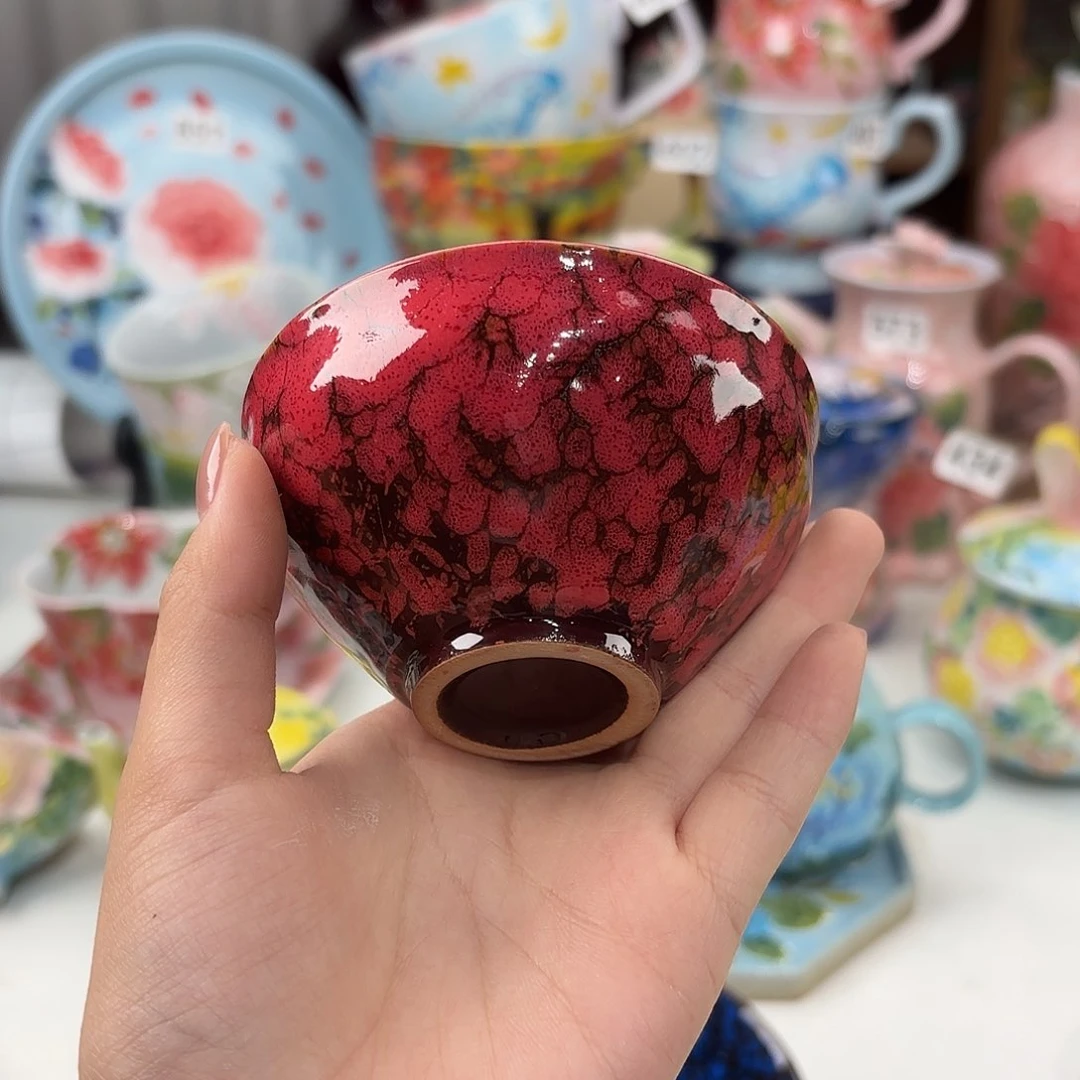 景德镇手绘高温釉下彩陶瓷茶具