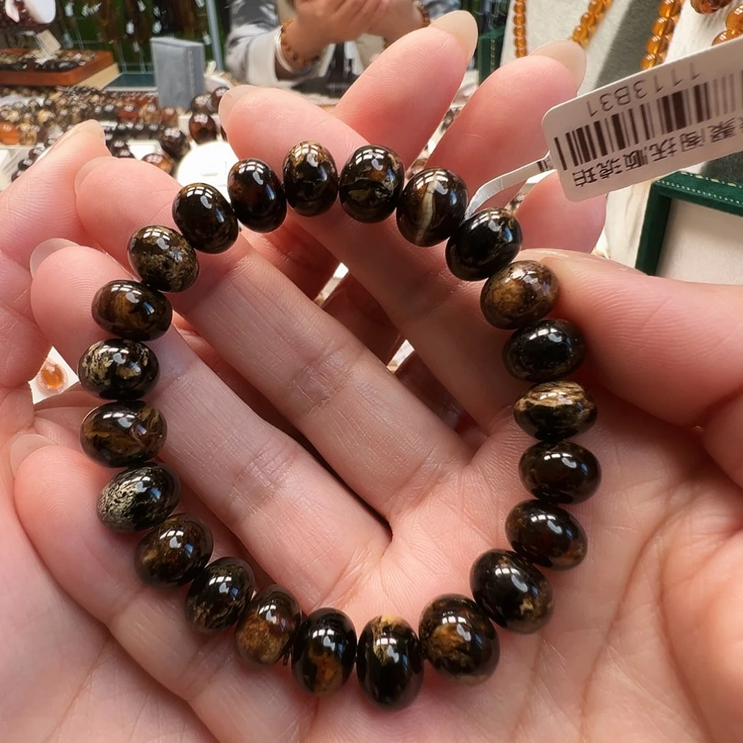 琥珀未镶嵌裸石抚顺琥珀10黑花