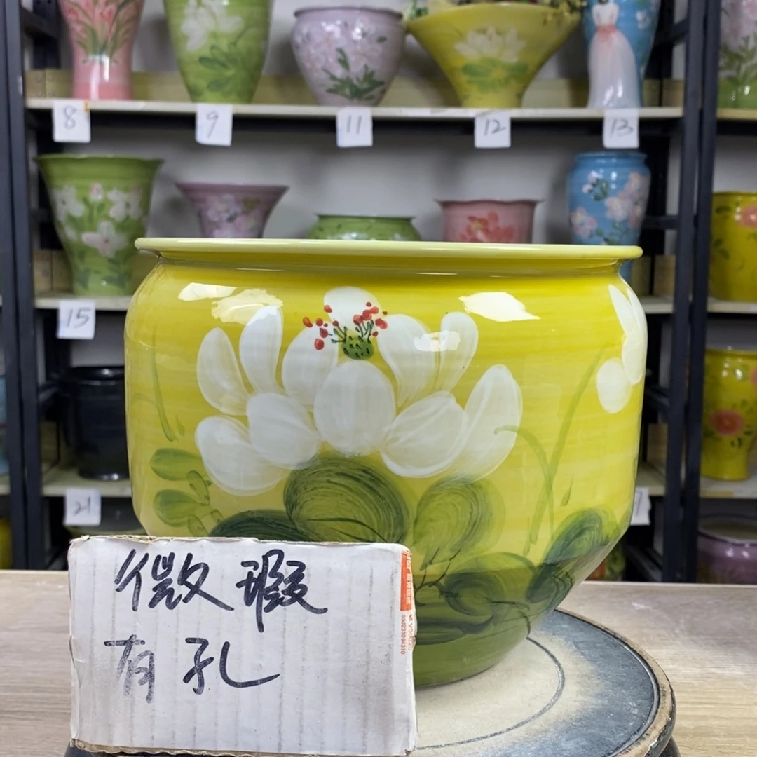 景德镇手工手绘陶瓷花盆