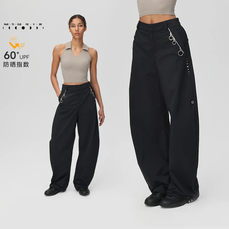 【UPF60+】PF女士户外机能拉链吊环装饰宽松香蕉长裤粒子狂热PT081
