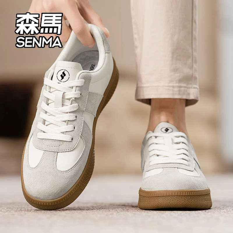 SENMA/森马男鞋秋季透气复古运动休闲板鞋厚底低帮百搭阿甘德训鞋