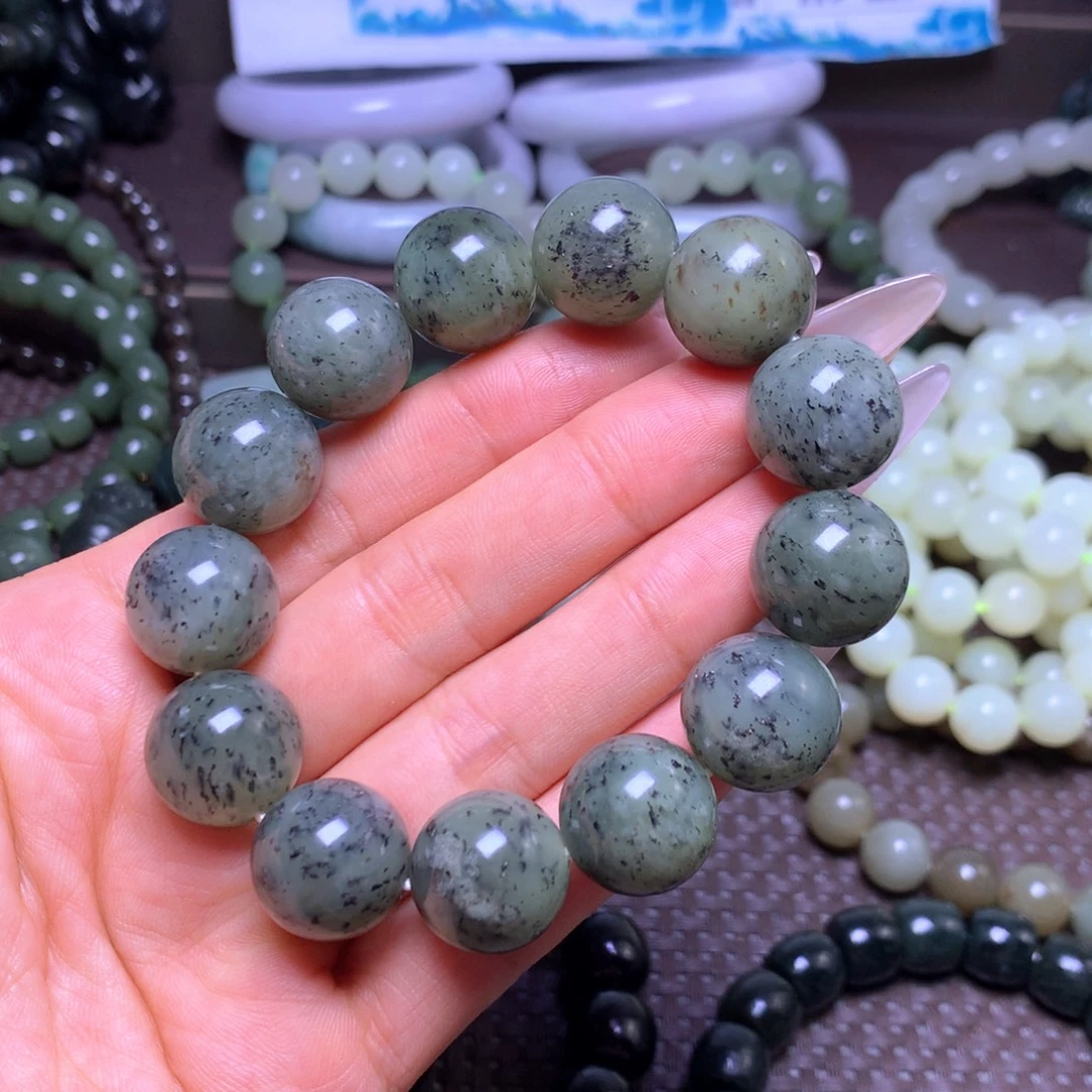 和田玉未镶嵌手串卡16