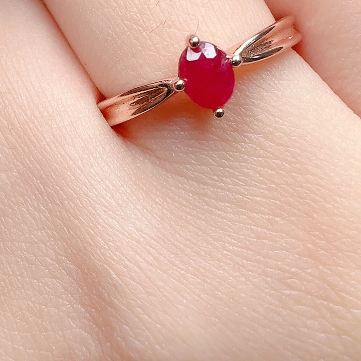 银S925镶嵌红宝石戒指