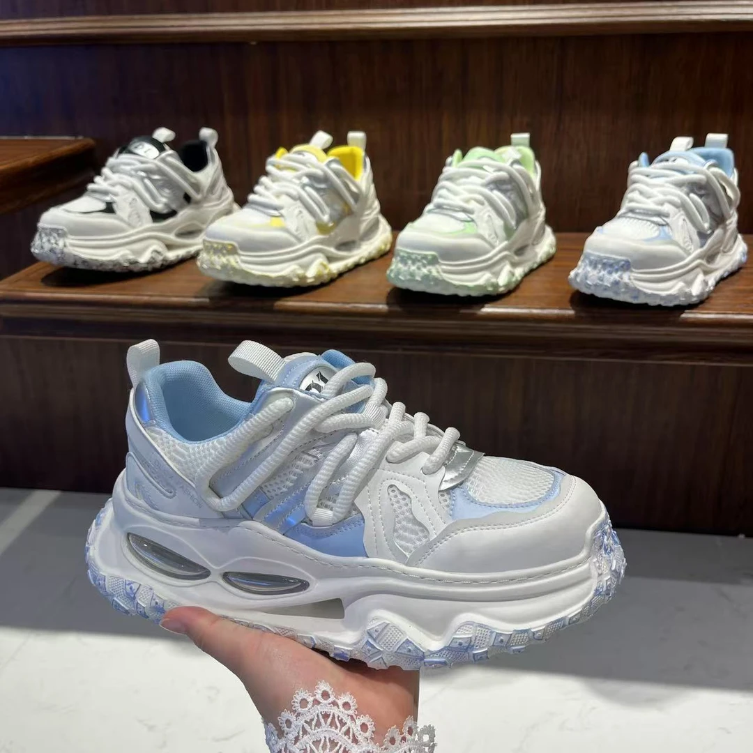 男士潮鞋厚底增高老爹鞋透气时尚网面透气潮流百搭低帮男士舒适鞋