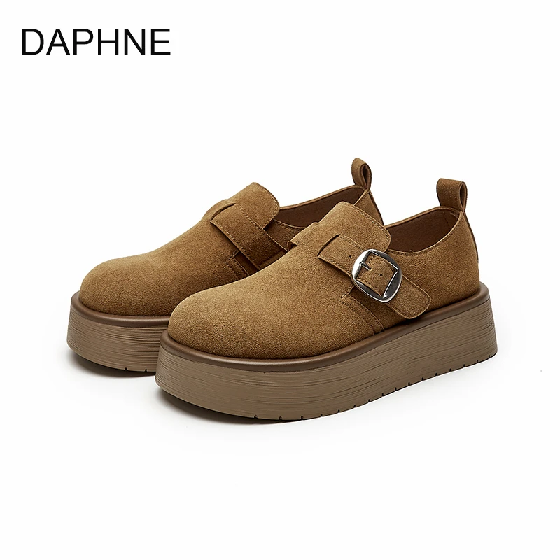 达芙妮厚底勃肯鞋2025春季新款复古耐磨单鞋轻便增高舒适轻便女鞋