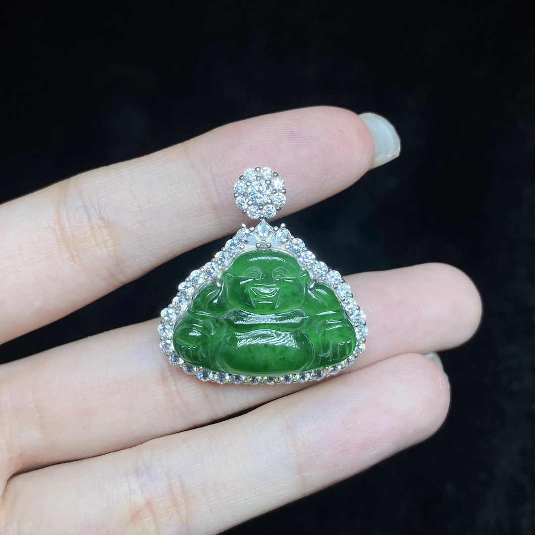 【小北好物】S925银翡翠吊坠约16*22mm【多样性发一件】QS40X14