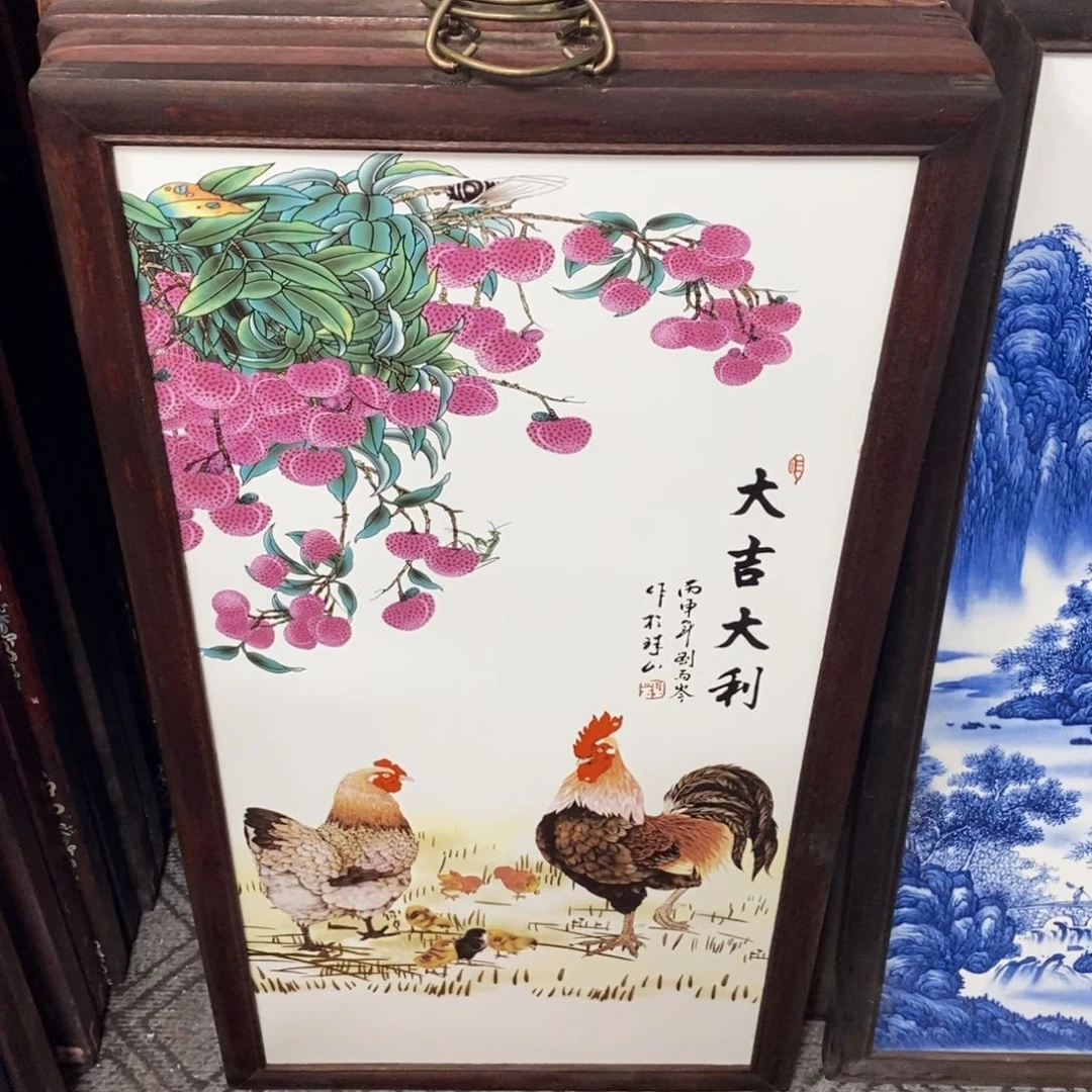 瓷片86*46 景德镇瓷板画柴窑烧制