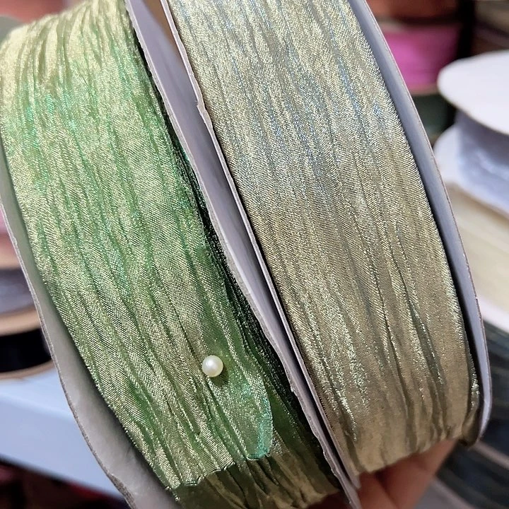 叶子纱绿色和蓝色各25码
