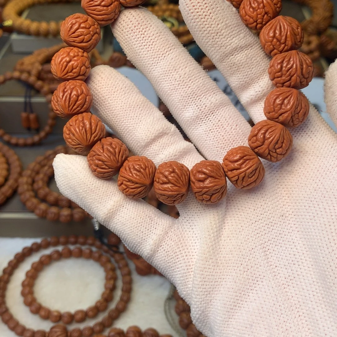 桃核手串秦岭龙纹