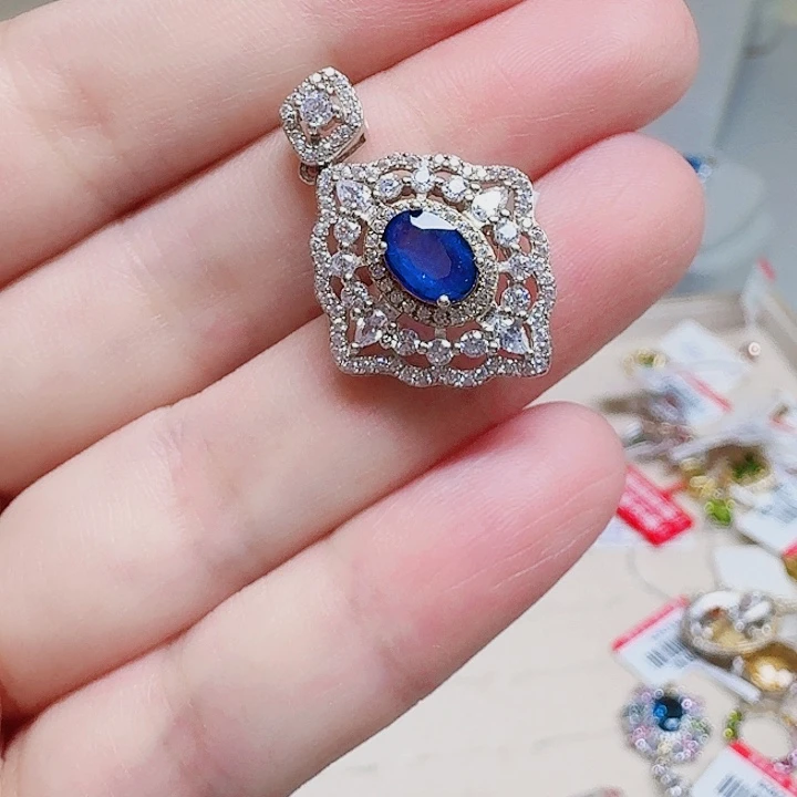 吊坠925银合成立方氧化锆