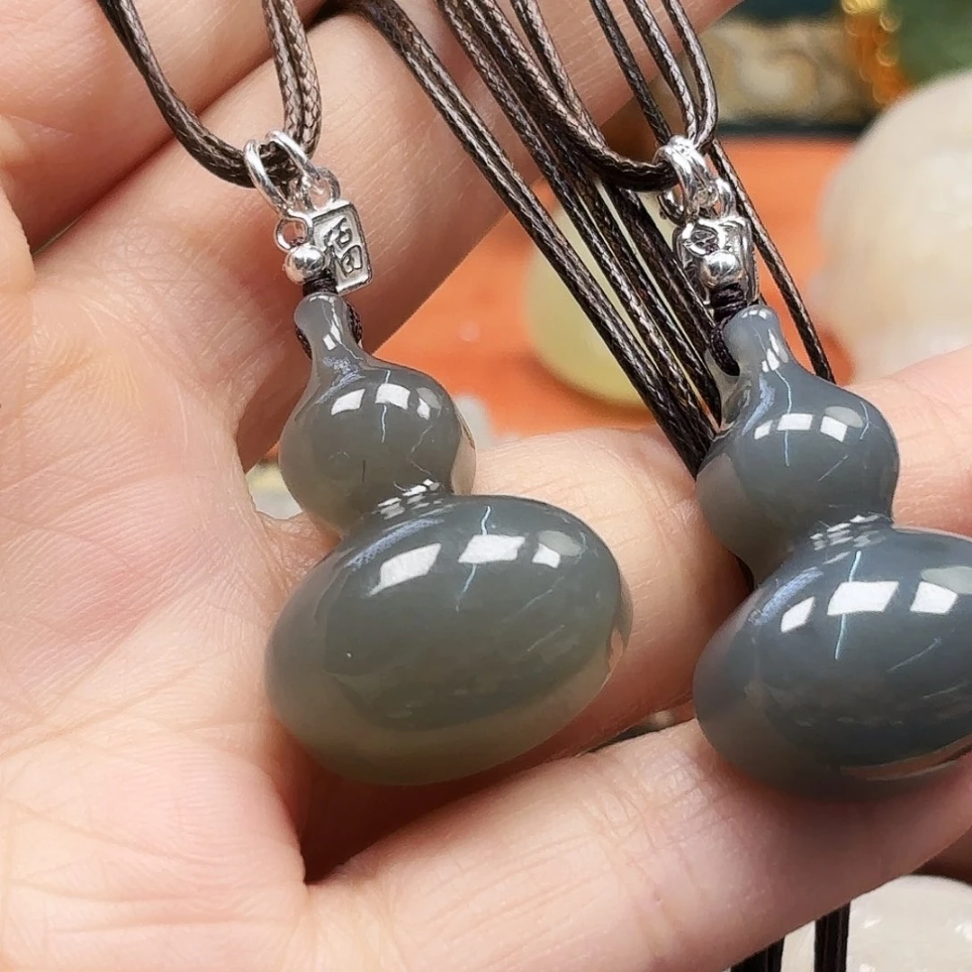 和田玉银S925镶嵌颈饰