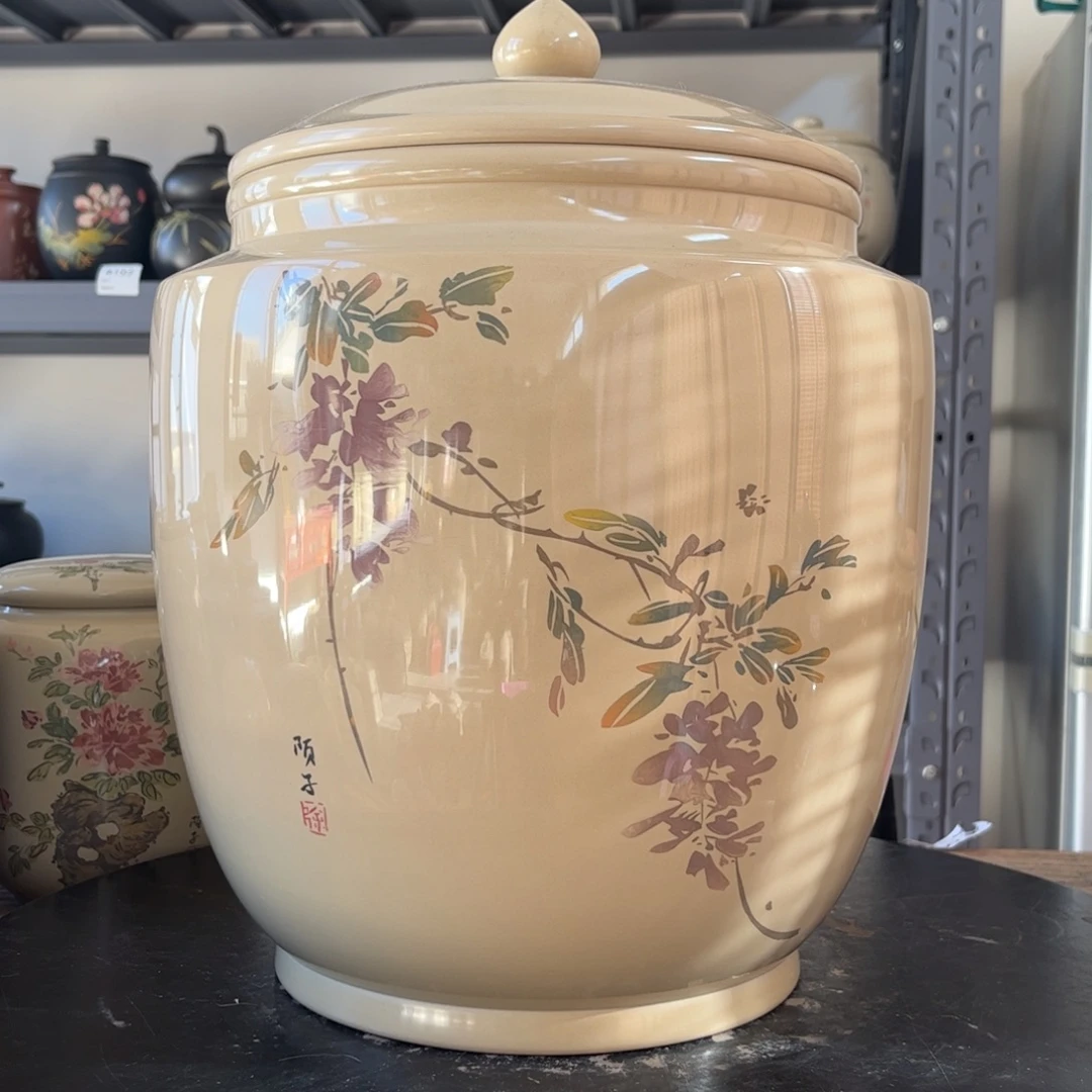 白泥水亮光存茶罐醒茶罐58