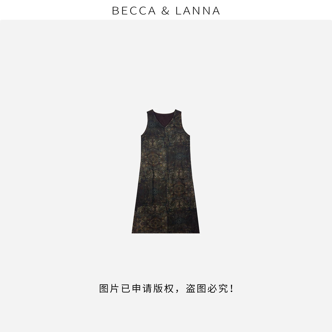 D0238 女士夏季休闲气质香云纱V领背心连衣裙 女装Y47