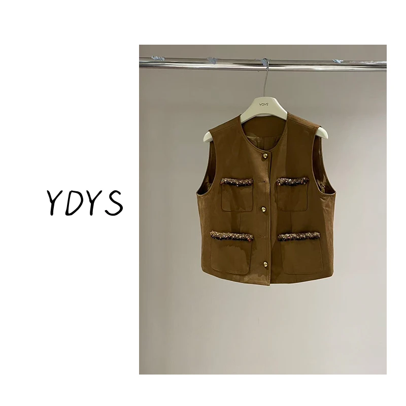 【YDYS】25K00930 2025新款时尚气质小众马夹
