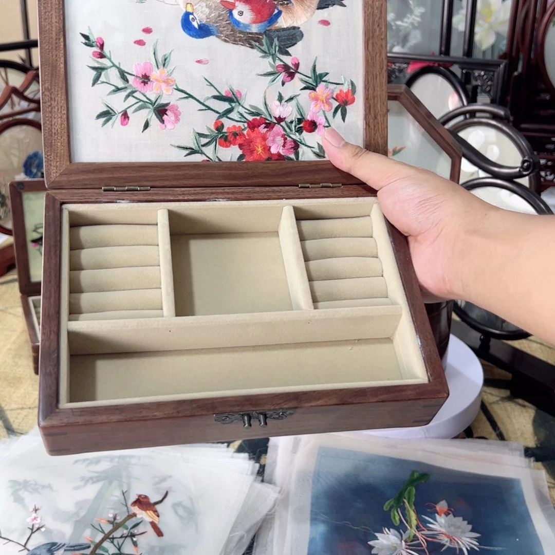 织绣苏绣首饰盒手工