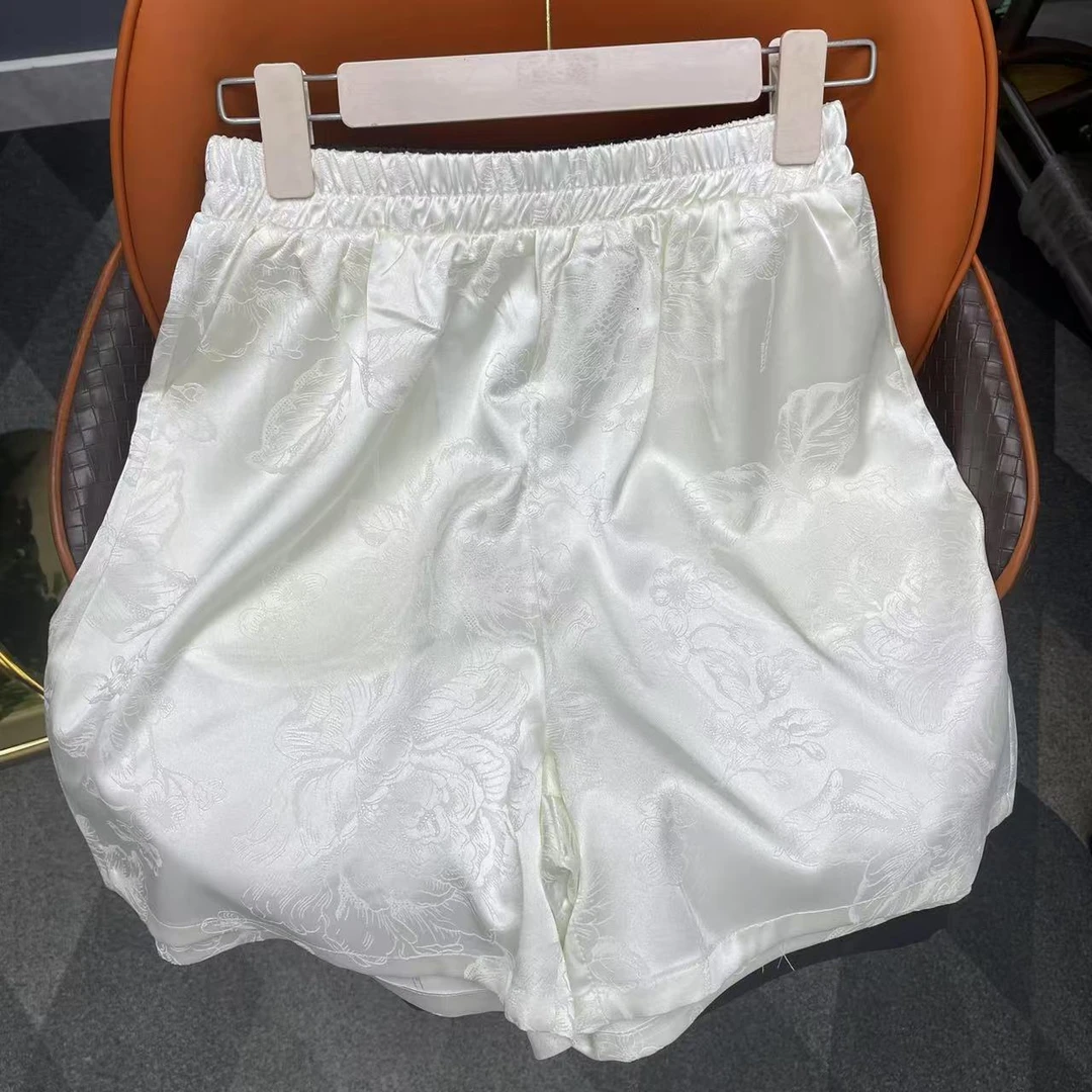 夏季新款国风短裤女松紧腰显瘦百搭新中式高腰D160