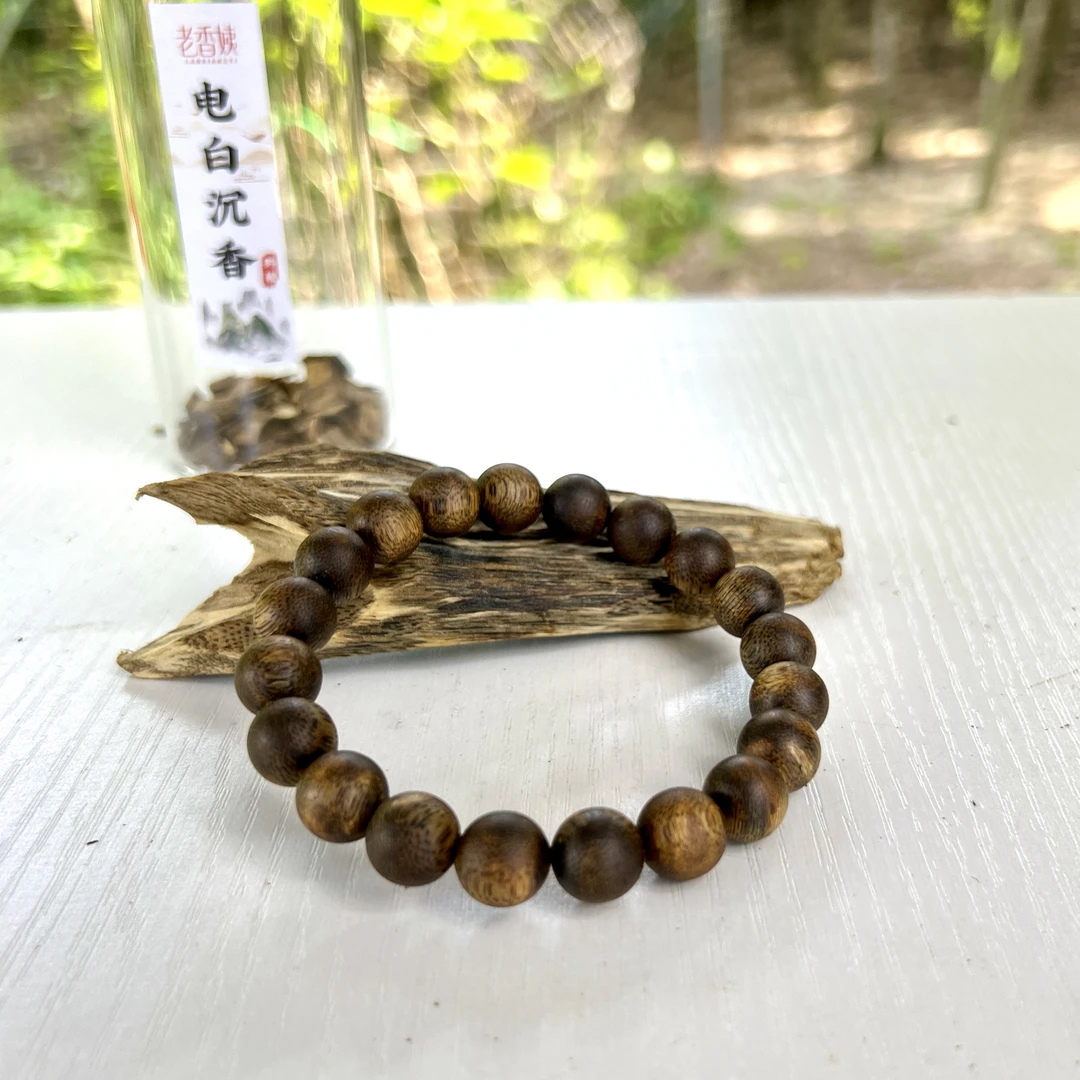 沉香【老香姨 】1.1 单圈 10克+花珠圆珠手串多样发一