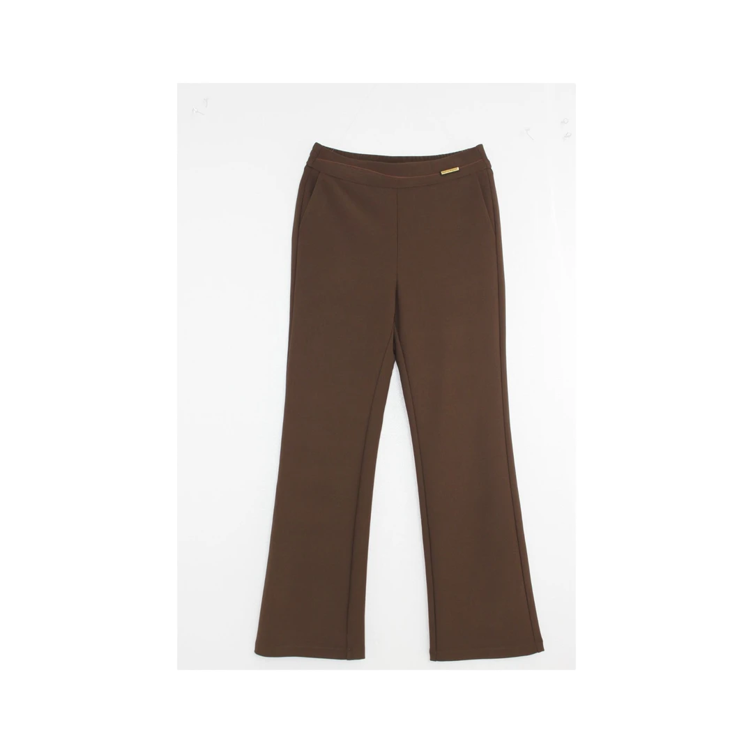 【颐苒】奢金高端女裤2025年春微喇裤显瘦高腰2540