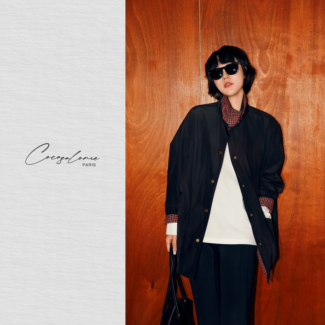 韩彬彬"一衣多穿"初秋出游双面穿搭设计大版慵懒随性外套2069-1
