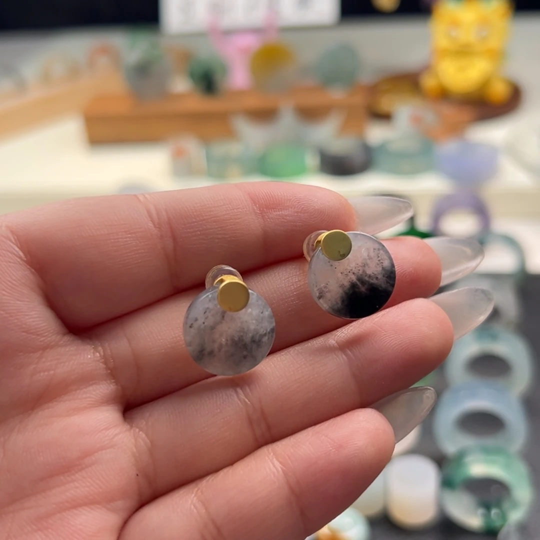 开***水定制翡翠银S925镀金镶嵌镶嵌翡130