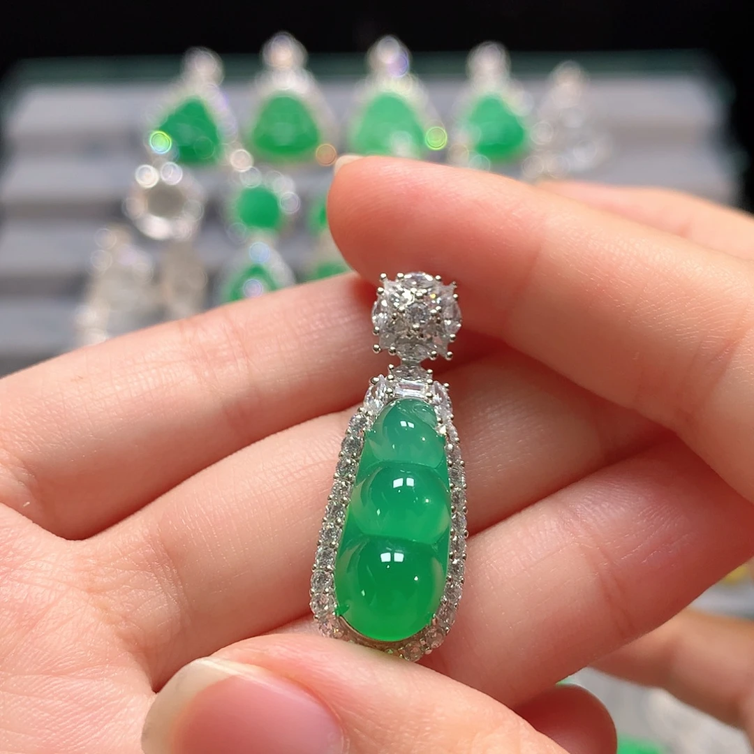 银S925镶嵌颈饰玛瑙/玉髓