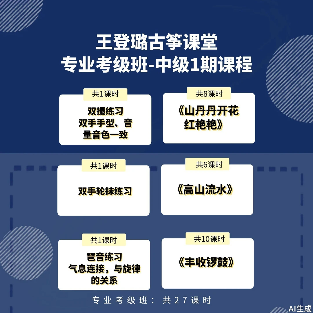 【中级乐曲班】中国音乐学院5-7级考级乐曲训练营 两个学期