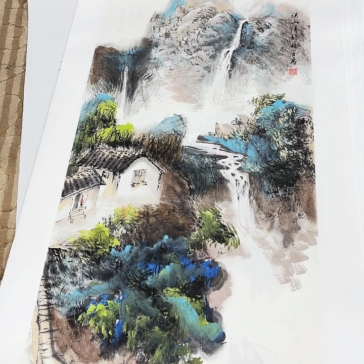 国画花鸟等图案三尺