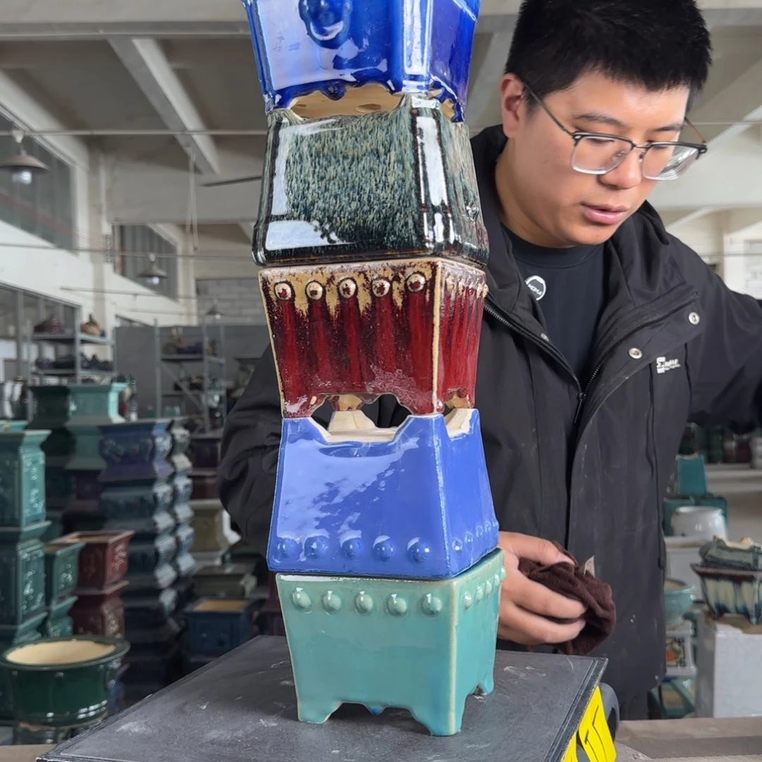 陶。一风堂石湾花盆 瑕