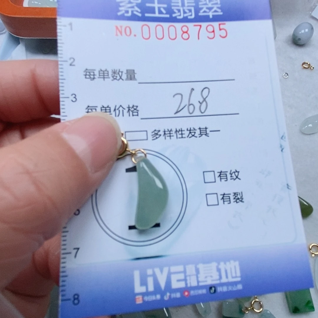 颈饰未镶嵌翡翠冰透月亮