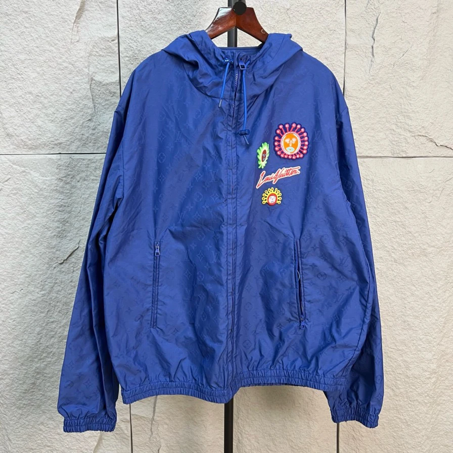 99新 LouisVuitton/路易威登 草间弥生蓝色满印冲锋衣54ys000435
