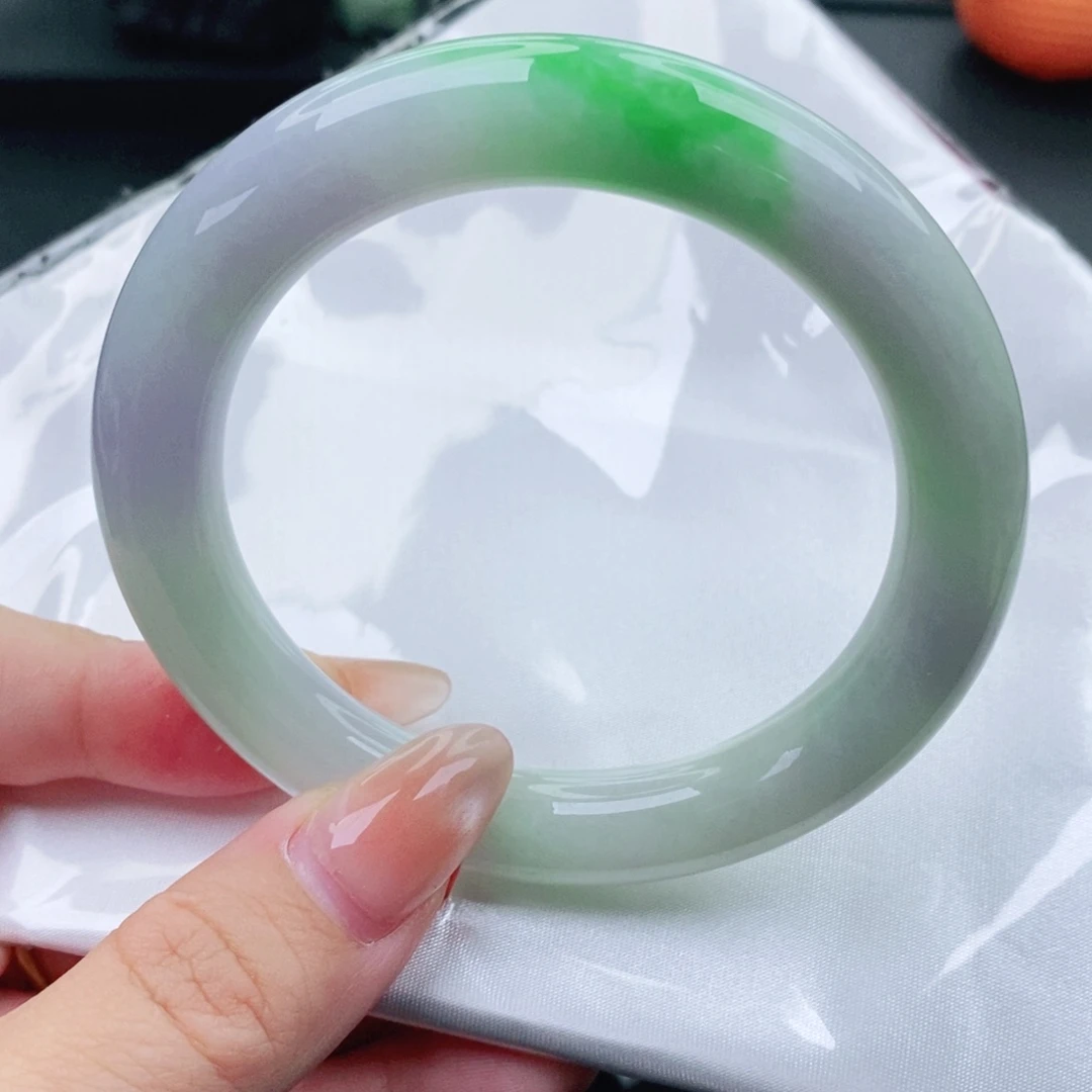 翡翠未镶嵌手镯58圈口