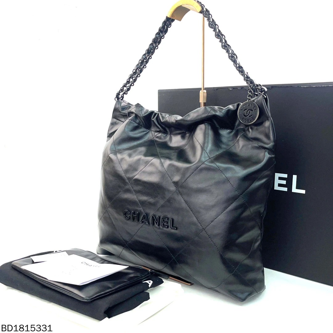 未使用 Chanel/香奈儿 22bag soblack单肩链条包 芯片款BD1815331