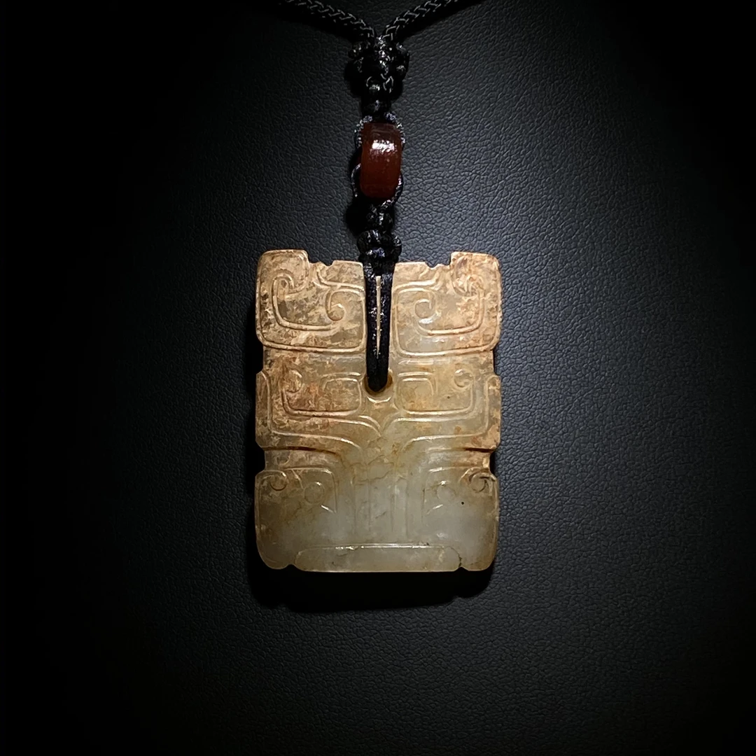 臻藏（8a）和田玉兽面玉佩2412310038