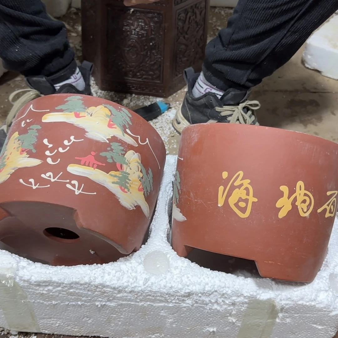 紫砂花盆口径17高度13