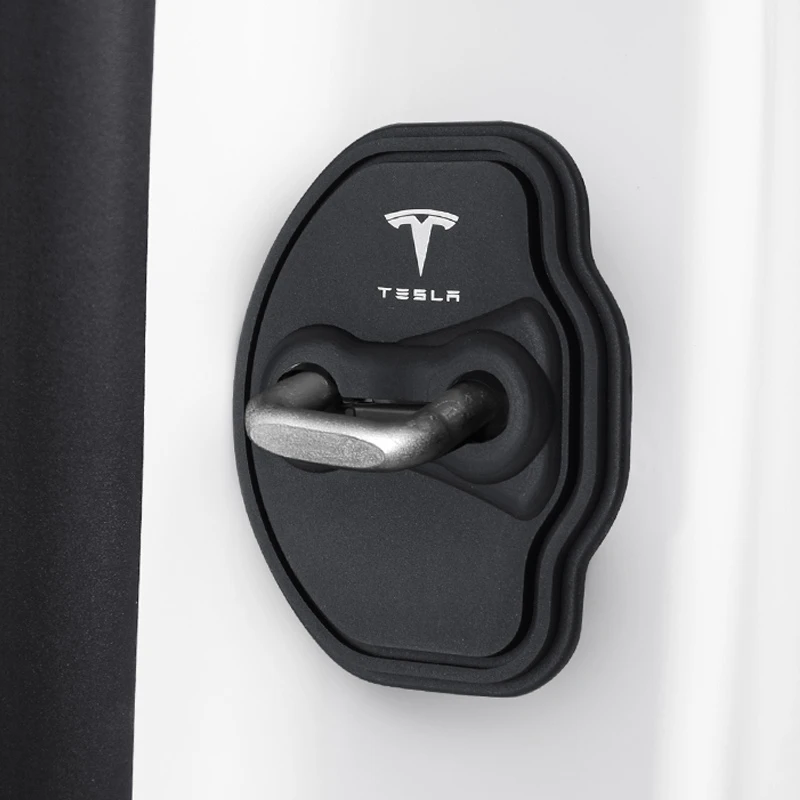 适用特斯拉毛豆3车型ModelY车门X锁扣保护盖限位器防震改装配件壳