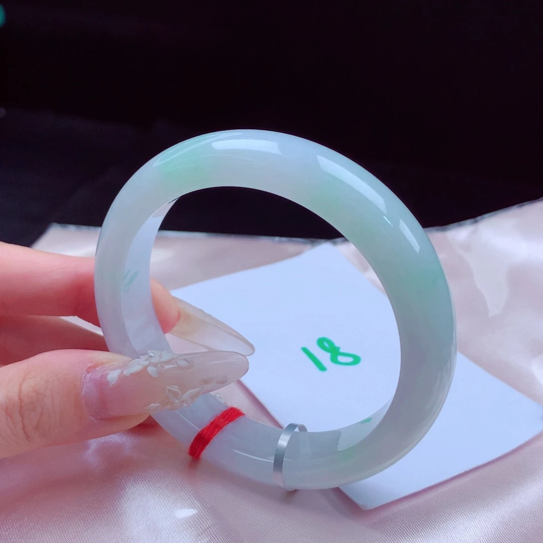 未镶嵌手镯翡翠天然缅甸翡翠A货手镯 18号