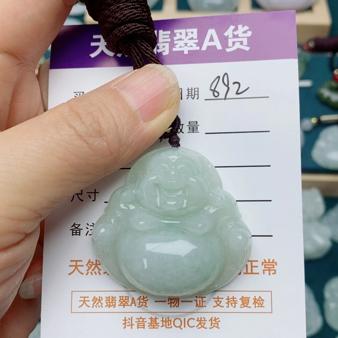 翡翠未镶嵌毛衣链佛公