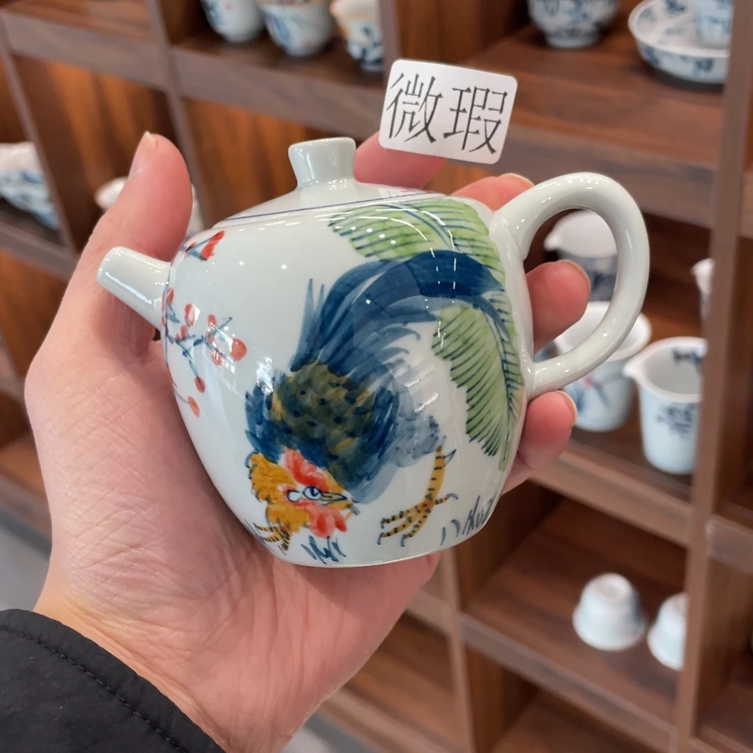 釉下手绘茶具微瑕其***抗