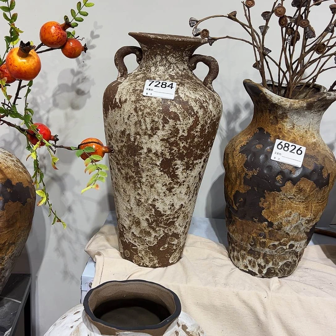 瓶7284高42口8陶瓷花瓶无孔