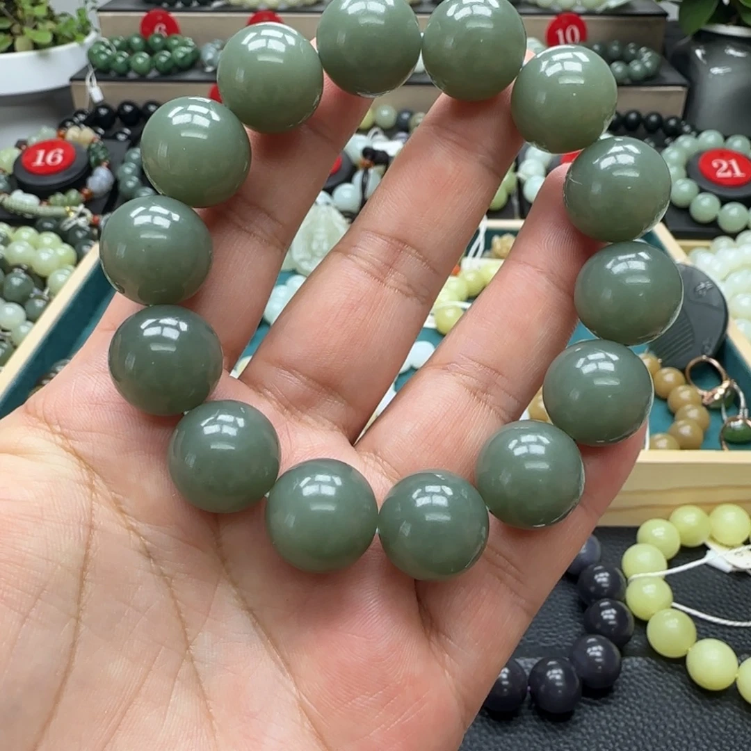 和田玉未镶嵌手链16