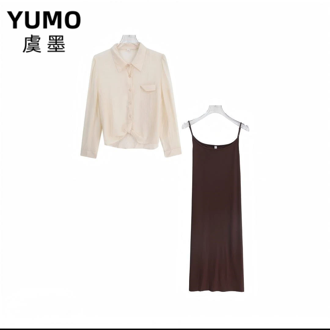 W883慵懒风气质通勤时尚套装高街穿搭