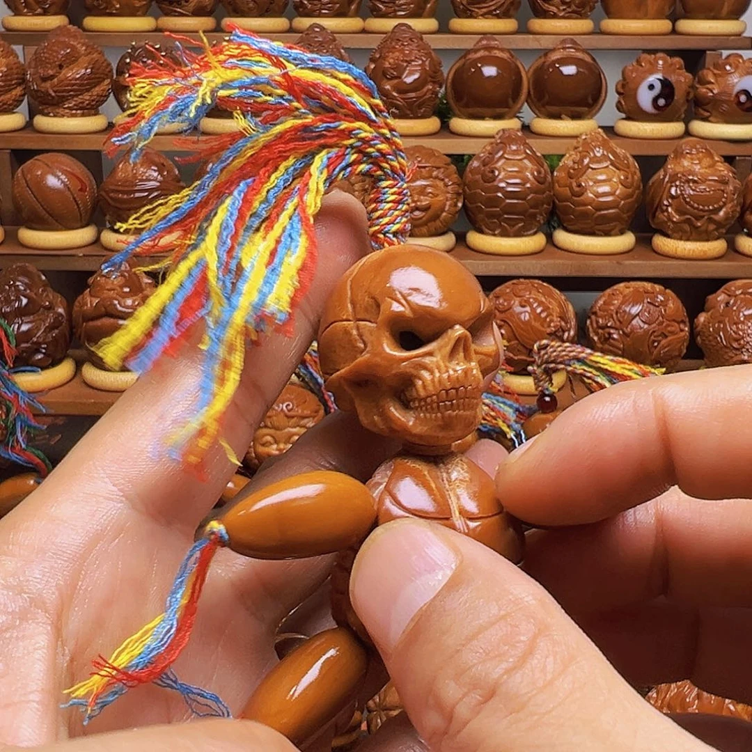 橄榄核手串/手链用****3骷髅小人