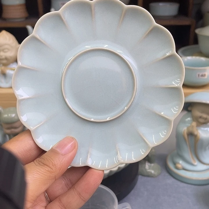 杯子微瑕菊花碟半手工