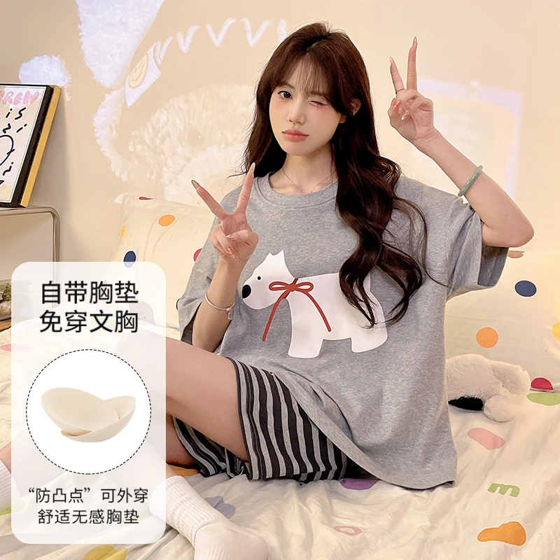 睡衣女款爆款2025新款夏季可爱甜美韩版高颜值小个子可外穿家居服